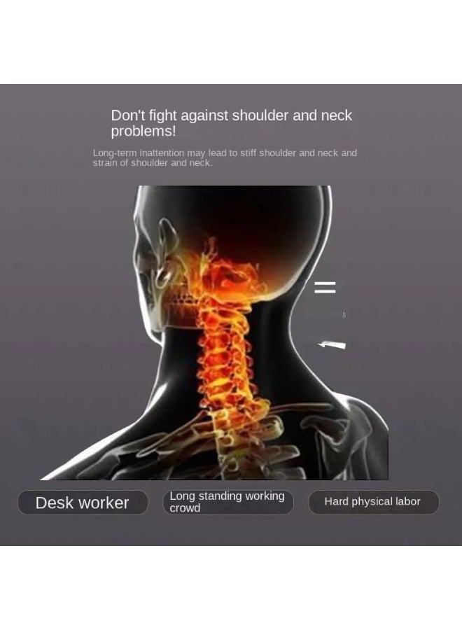 وسادة تدليك ثلاثية الأبعاد مع فاصل سبا للمساعدة على النوم وحماية الرقبة، وسادة تدليك من القطن المحبوك، طقم سرير مكون من قطعتين من وسائد الرقبة المريحة للنوم العميق - دعم تقويمي للرقبة، مثالية لمن ينامون على الجانب والظهر، قابلة للغسل في الغسالة، قلب من البوليستر المتين، راحة في جميع الفصول (2000 غرام) - Image 5
